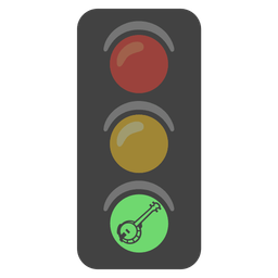 vertical traffic light and banjo