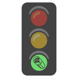 vertical traffic light and burrito