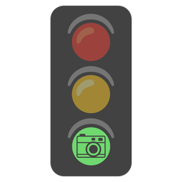vertical traffic light and camera