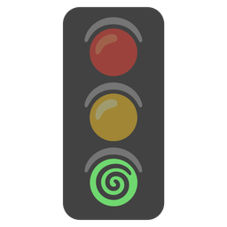 vertical traffic light and cyclone