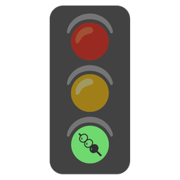 vertical traffic light and dango