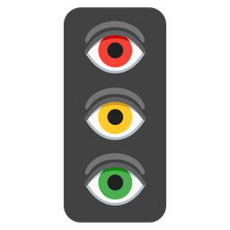 vertical traffic light and eye