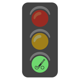 vertical traffic light and field hockey