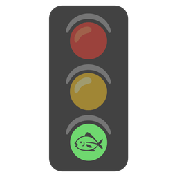 vertical traffic light and fish