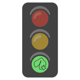vertical traffic light and fortune cookie