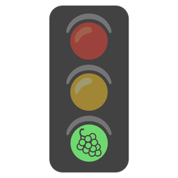vertical traffic light and grapes