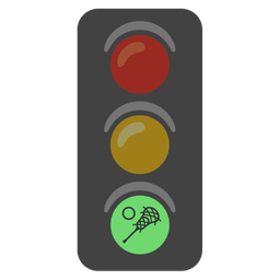 vertical traffic light and lacrosse