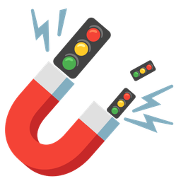 vertical traffic light and magnet