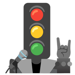 vertical traffic light and microphone