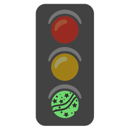 vertical traffic light and milky way