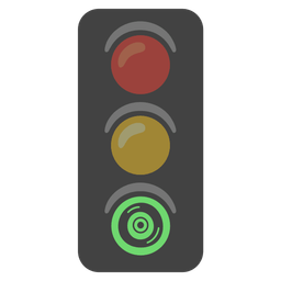 vertical traffic light and nazar amulet