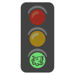 vertical traffic light and octopus