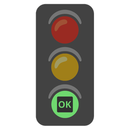 vertical traffic light and OK button