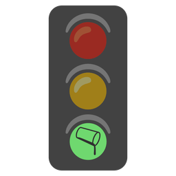 vertical traffic light and pouring liquid