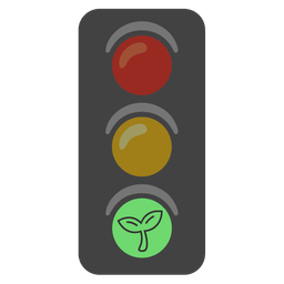 vertical traffic light and seedling