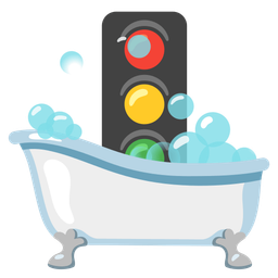 vertical traffic light and soap