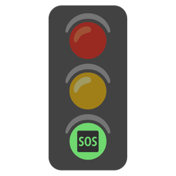 vertical traffic light and SOS button