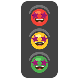 Vertical traffic light and Star-struck