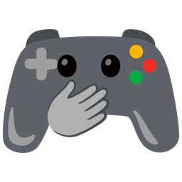 video game and face with open eyes and hand over mouth