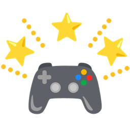 video game and glowing star