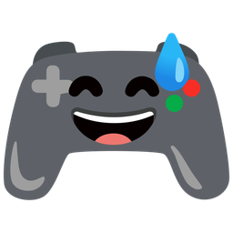Video game and Grinning face with sweat