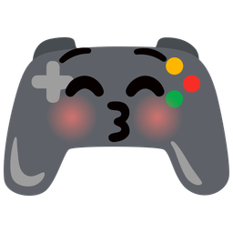 Video game and Kissing face with closed eyes