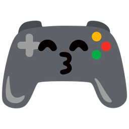 Video game and Kissing face with smiling eyes