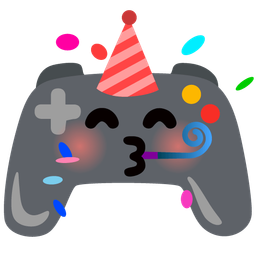 video game and partying face