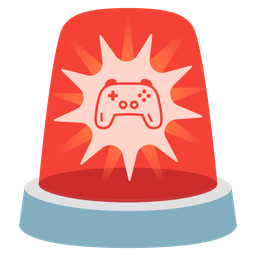 video game and police car light