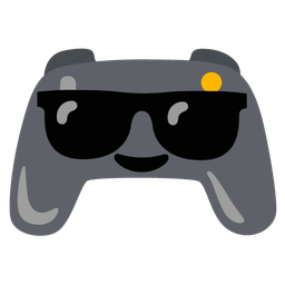 video game and smiling face with sunglasses