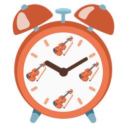 Violin and Alarm clock