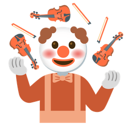 Violin and Clown face
