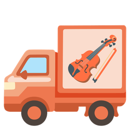 Violin and Delivery truck
