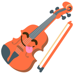 Violin and Face savoring food