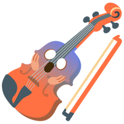 Violin and Face screaming in fear