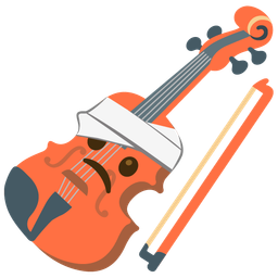 Violin and Face with head-bandage