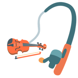 Violin and Fishing pole