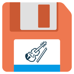Violin and Floppy disk