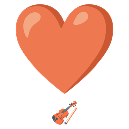Violin and Heart exclamation