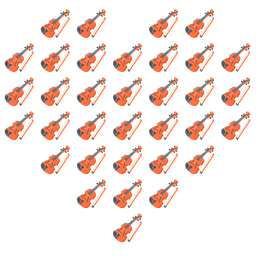 Violin and Heart suit