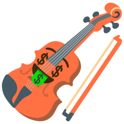 Violin and Money-mouth face