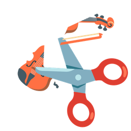 Violin and Scissors