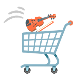 Violin and Shopping cart