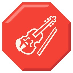 Violin and Stop sign