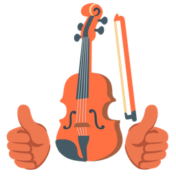 Violin and Thumbs up
