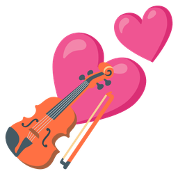 Violin and Two hearts