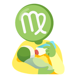 Virgo and baby bottle