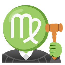 Virgo and balance scale