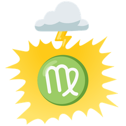 Virgo and cloud with lightning