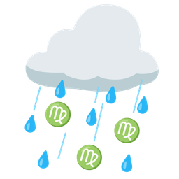 Virgo and cloud with rain